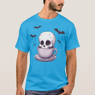 Pastel-Goth-Schädel in Teetasse T-Shirt