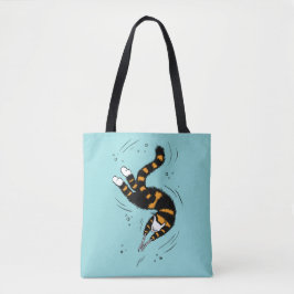 Pastel Goth Schwimmen Katze Skelett