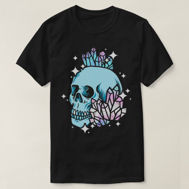 Pastel Goth Skull Ästhetik Gothic Emo Soft Goth T-Shirt (Design vorne)