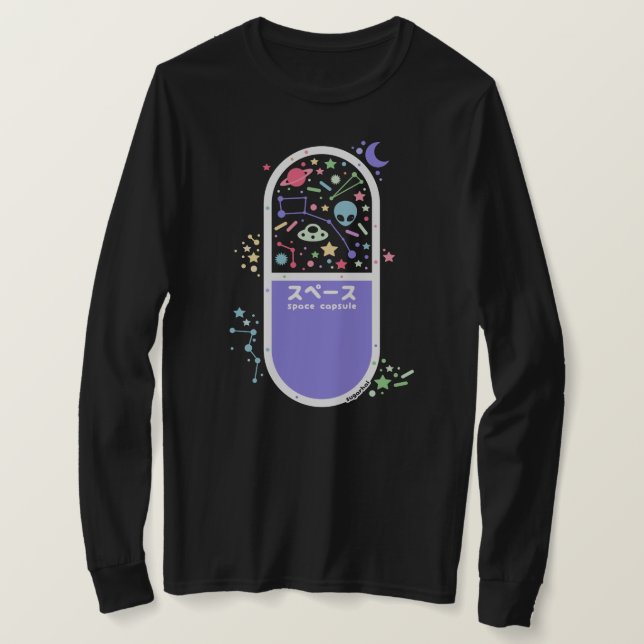 Pastel Goth Space Kapsel T-Shirt (Design vorne)