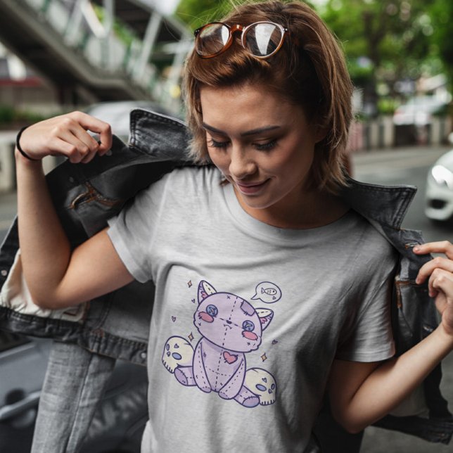 Pastel Goth Stuffed Cat T-Shirt (Von Creator hochgeladen)