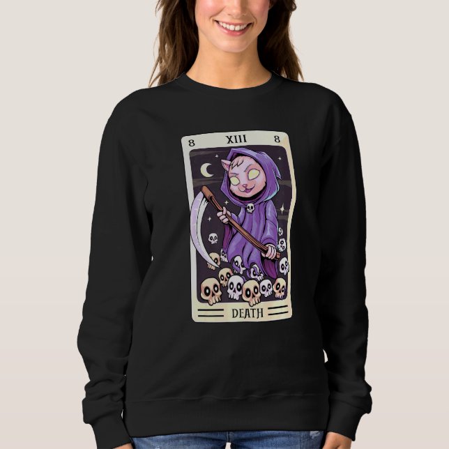 Pastel Goth Tarot Card The Death Grim Sensenmann C Sweatshirt (Vorderseite)