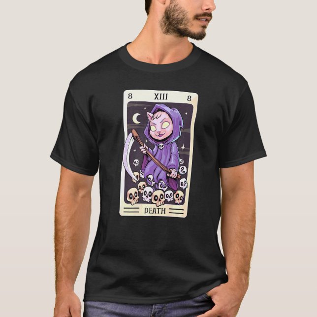 Pastel Goth Tarot Card The Death Grim Sensenmann C T-Shirt (Vorderseite)