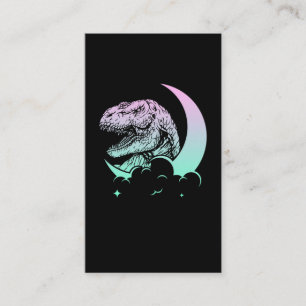 Pastel Goth Trex Moon Wiccan Dinosaurs Visitenkarte