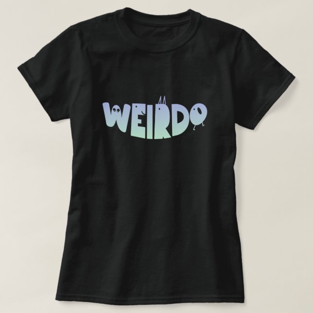 Pastel Goth Weirdo Creep Monster Creepy Letters T-Shirt (Design vorne)