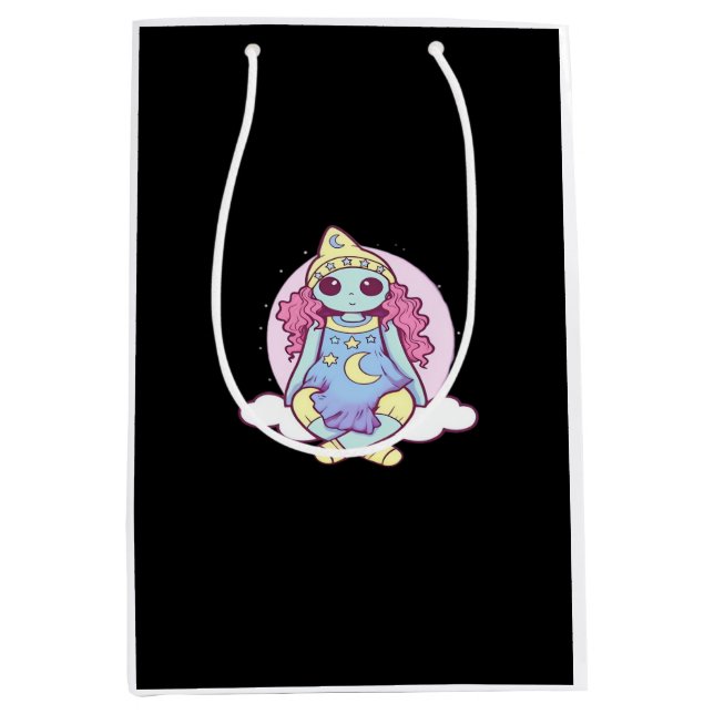 Pastel Goth Whimsigoth Clown Ragdoll Mittlere Geschenktüte (Vorderseite)