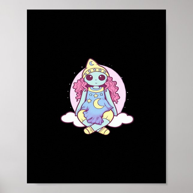 Pastel Goth Whimsigoth Clown Ragdoll Poster (Vorne)