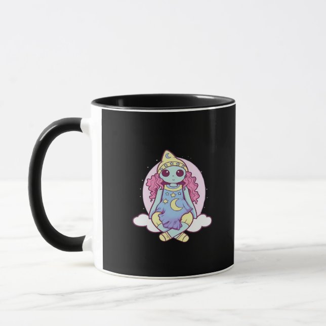 Pastel Goth Whimsigoth Clown Ragdoll Tasse (Links)
