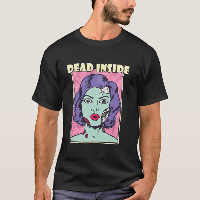 Pastel Gothic Zombie Dead Inside Women Ästhetik H T-Shirt (Vorderseite)