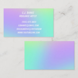 Pastel Gradient Business Cards Visitenkarte