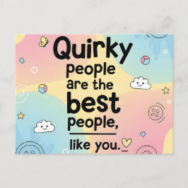 Pastel Gradient Cute Quote Design Postkarte