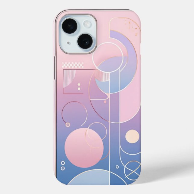 Pastel Gradient Geometric Case-Mate iPhone Hülle (Rückseite)
