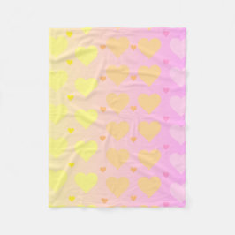 pastel gradient heart blanket fleecedecke