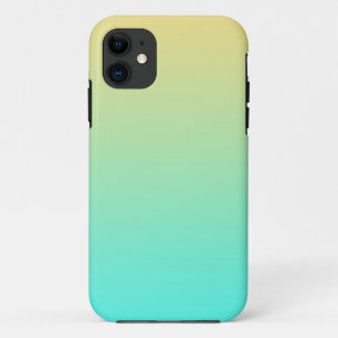 Pastel Gradient Hintergrund Türkis Gelb iPhone 11 Hülle