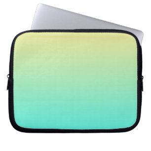 Pastel Gradient Hintergrund Türkis Gelb Laptopschutzhülle