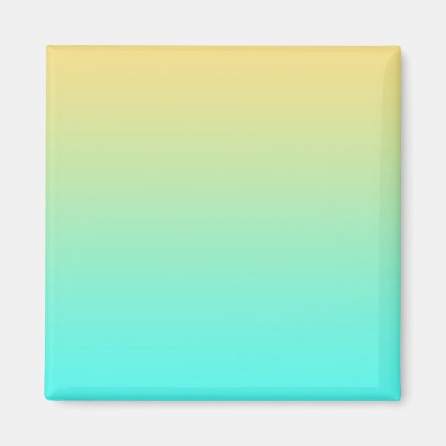 Pastel Gradient Hintergrund Türkis Gelb Magnet (Vorne)