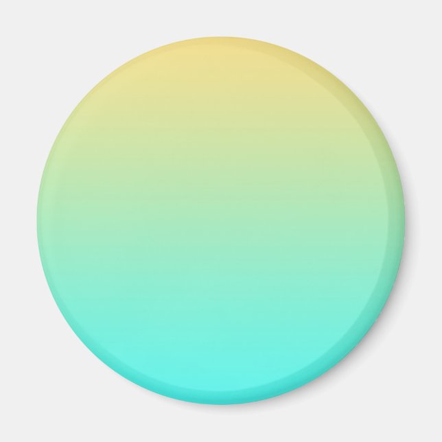 Pastel Gradient Hintergrund Türkis Gelb Magnet (Vorne)