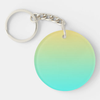 Pastel Gradient Hintergrund Türkis Gelb Schlüsselanhänger