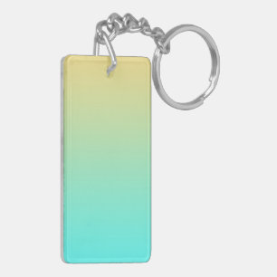 Pastel Gradient Hintergrund Türkis Gelb Schlüsselanhänger