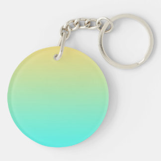 Pastel Gradient Hintergrund Türkis Gelb Schlüsselanhänger