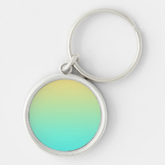 Pastel Gradient Hintergrund Türkis Gelb Schlüsselanhänger