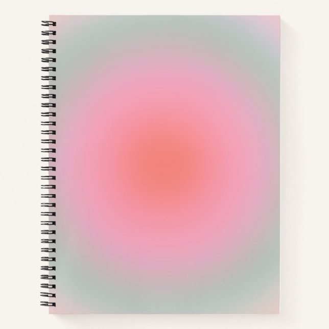 Pastel Gradient Minimalistisch Aura Notizbuch (Vorderseite)