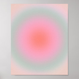 Pastel Gradient Minimalistisch Aura Poster