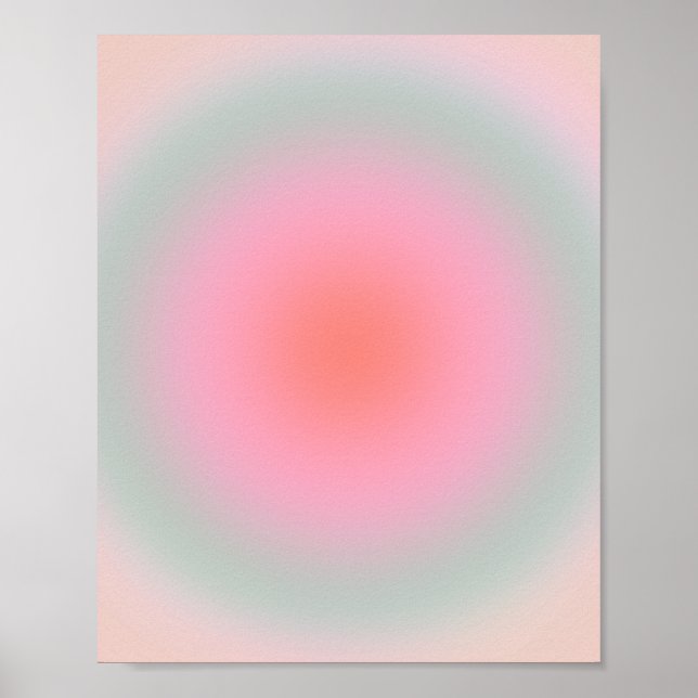 Pastel Gradient Minimalistisch Aura Poster (Vorne)