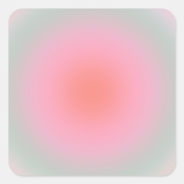 Pastel Gradient Minimalistisch Aura Quadratischer Aufkleber (Vorderseite)