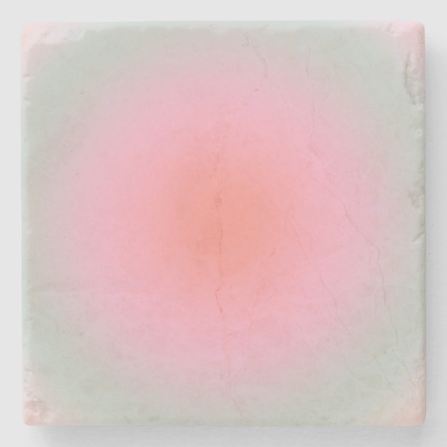 Pastel Gradient Minimalistisch Aura Steinuntersetzer (Vorderseite)