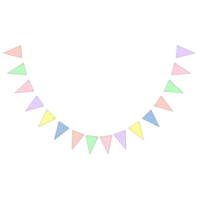 Pastel Gradient Thema Dreiecksbanner Wimpelkette (Alle)
