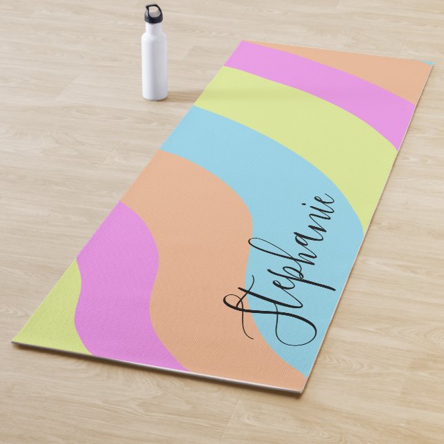 Pastel Gradient Waves Yogamatte (Beispiel)