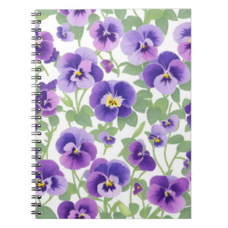 Pastel Graphic Lila Stiefmütterchen Notizblock