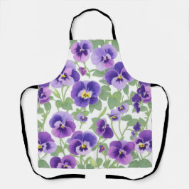 Pastel Graphic Lila Stiefmütterchen Schürze