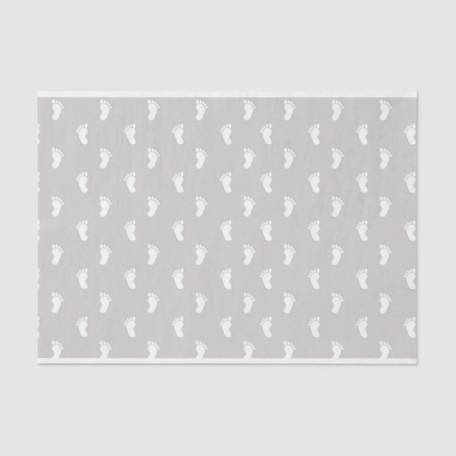PASTEL GRAY BABY FEET SEIDENPAPIER (Vorderseite)