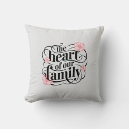 Pastel Gray Heartfelt Familienangebot Kissen