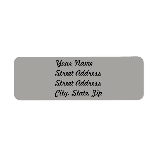 Pastel Gray Rücksendeadresse Sticker (Vorne)