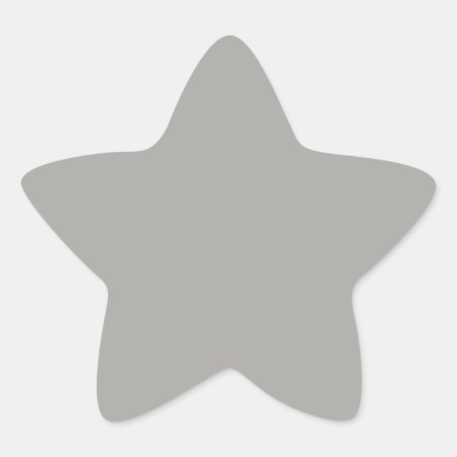 Pastel Gray Star Sticker (Vorderseite)