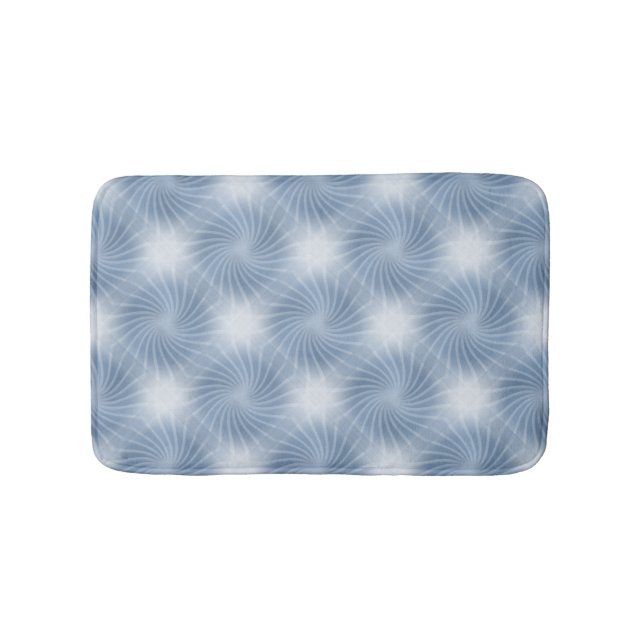 Pastel Grayish Blue Pattern Badematte (Vorderseite)