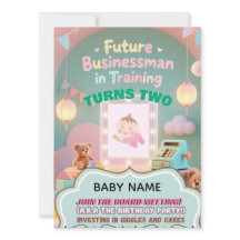 Pastel green Baby Boy Birthday Einladung für Kinde