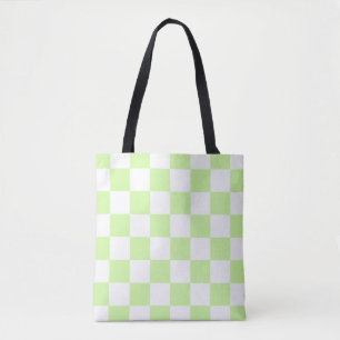 Pastel Green Checkered Gingham Pattern
