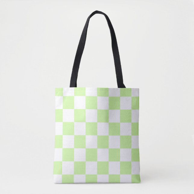 Pastel Green Checkered Gingham Pattern (Vorderseite)
