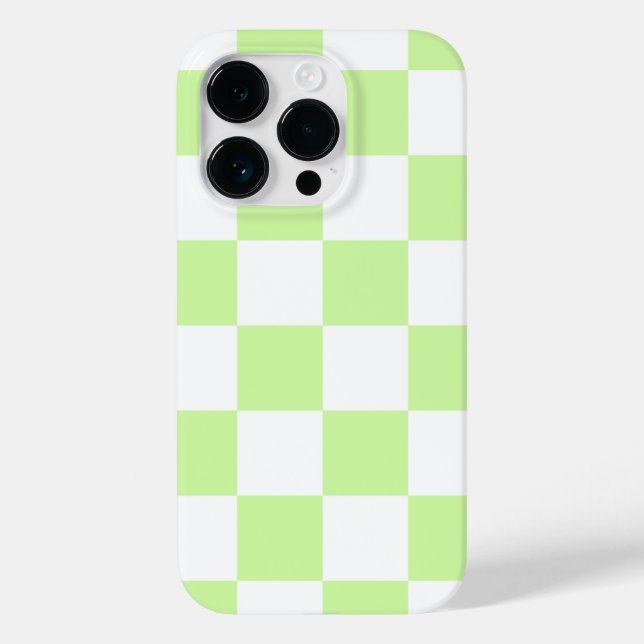 Pastel Green Checkered Gingham Pattern Case-Mate iPhone Hülle (Rückseite)