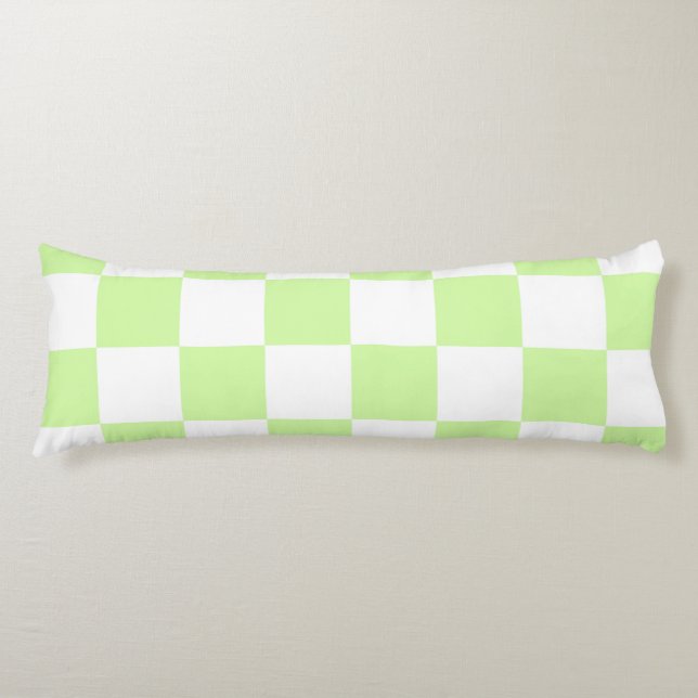 Pastel Green Checkered Gingham Pattern Seitenschläferkissen (Vorderseite)