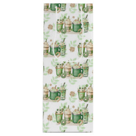 PASTEL GREEN & CREAM IRISH GETRÄNKE GESCHENKTÜTE FÜR WEINFLASCHEN