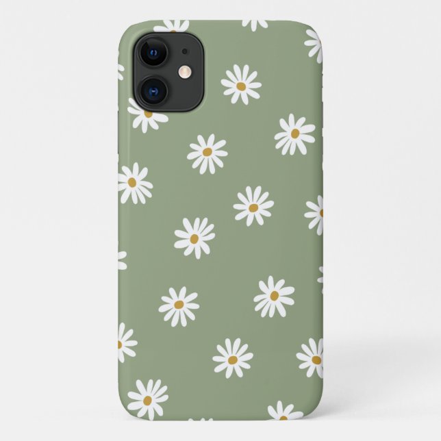 Pastel Green Daisy Blume Case-Mate iPhone Hülle (Rückseite)