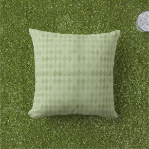 Pastel Green Diamonds Kissen