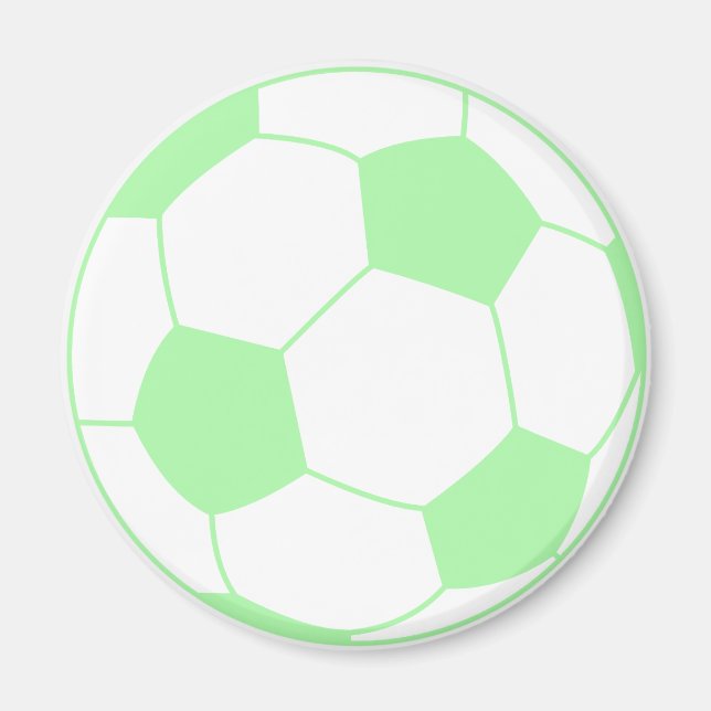 Pastel Green Fußball Magnet (Vorne)