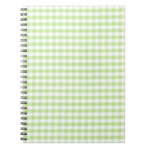 Pastel Green Gingham-Muster Notizblock