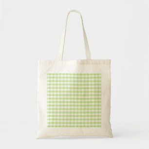 Pastel Green Gingham-Muster Tragetasche
